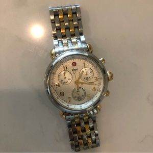 Michele two tone watch